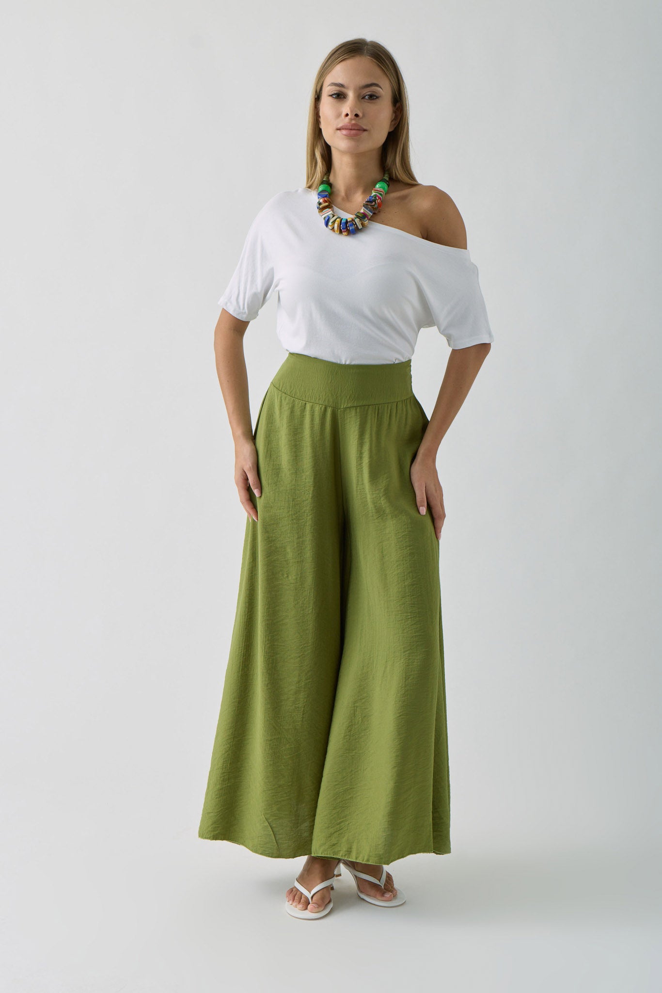 Pantapalazzo Con Elastico Verde|Colore:Verde