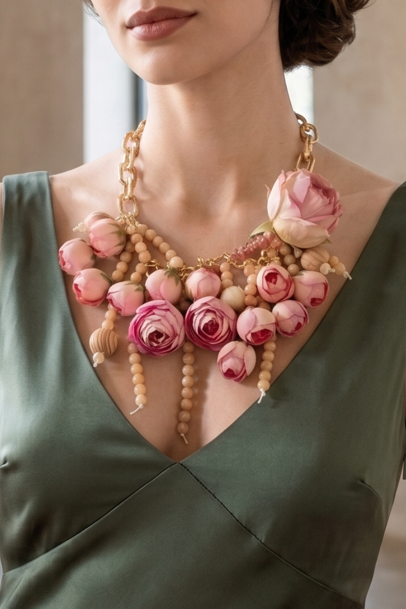 Collana Rose rosa|Colore:Rosa