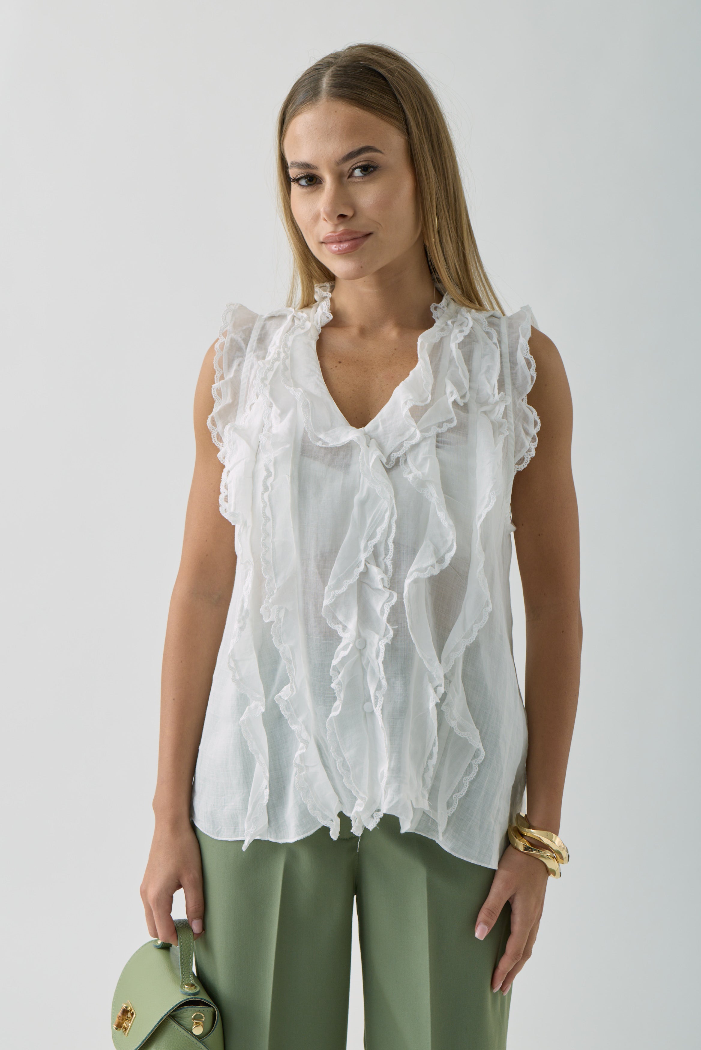 Camicia Terry bianco|Colore:Bianco
