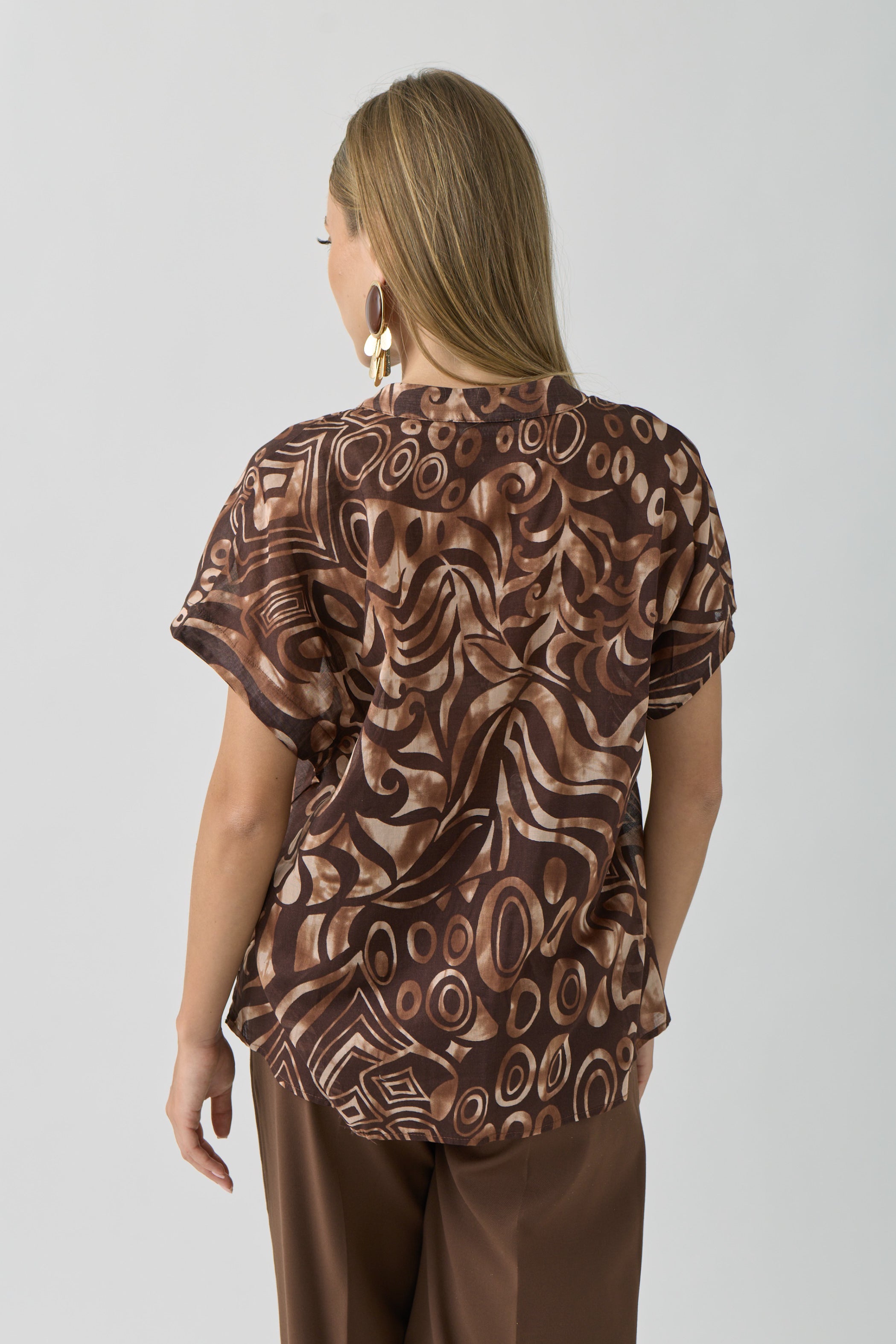 Blusa Giromanica Masai testa di moro|Colore:Testa di moro