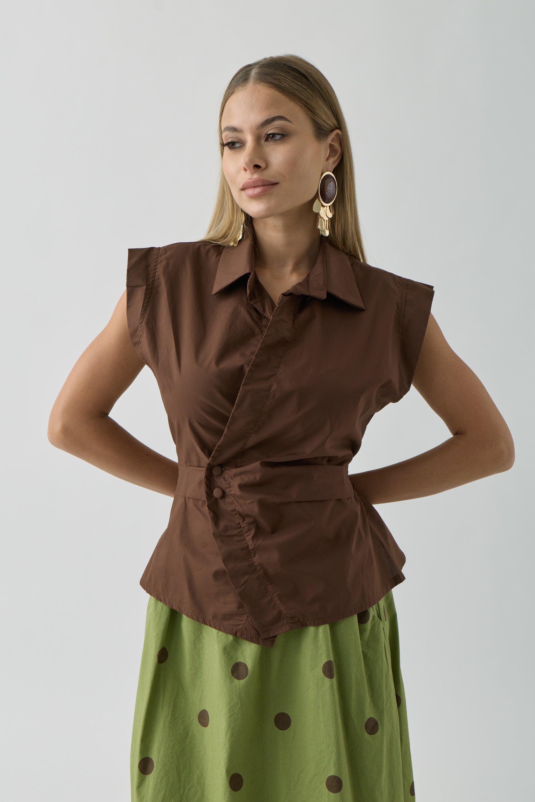 Camicia Margaret Cacao|Colore:Cacao