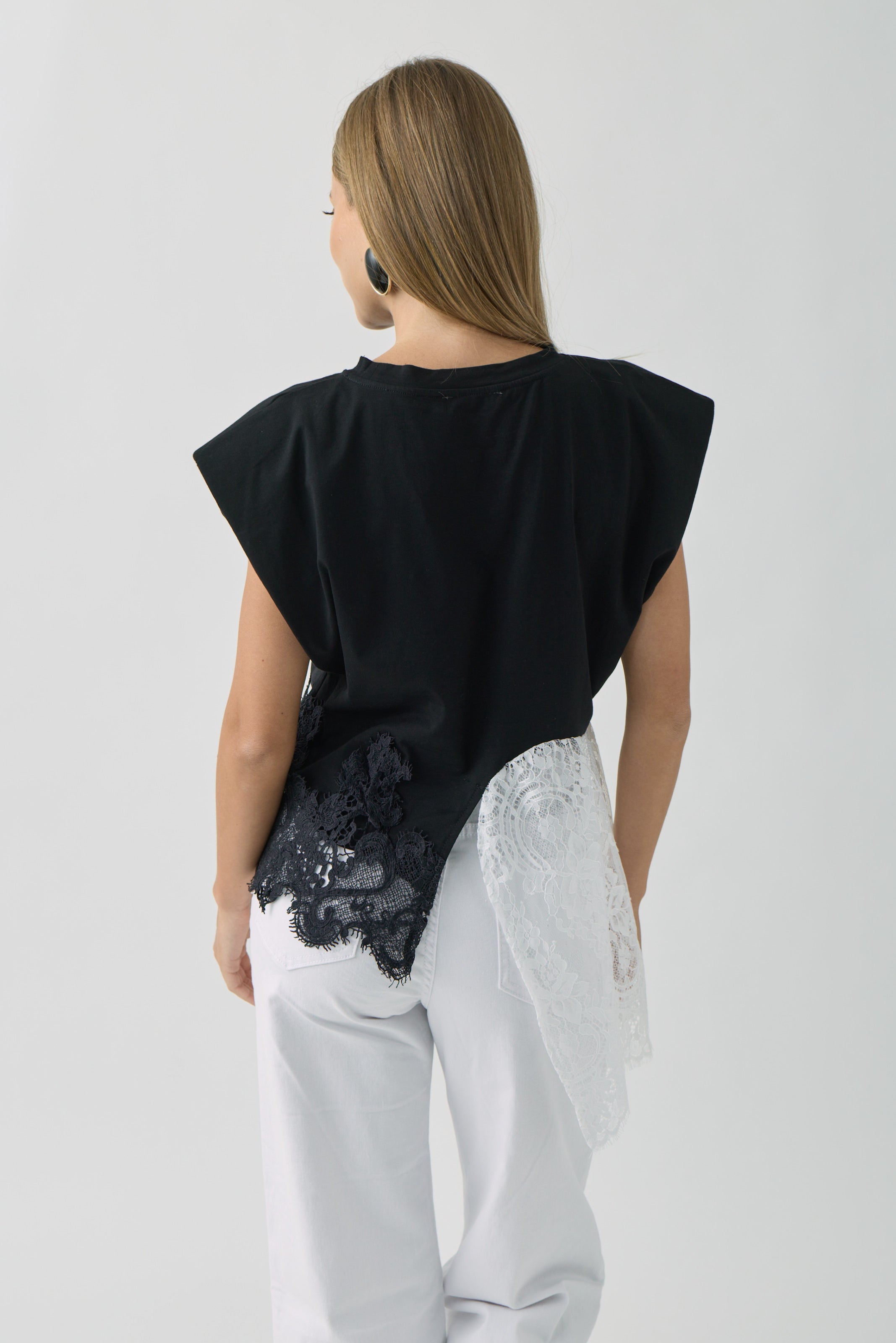 Maglia Pizzo Double nero|Colore:Nero