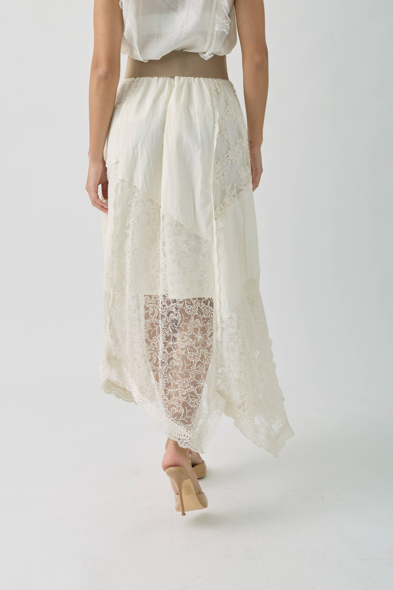 Gonna Elisa panna|Colore:Panna
