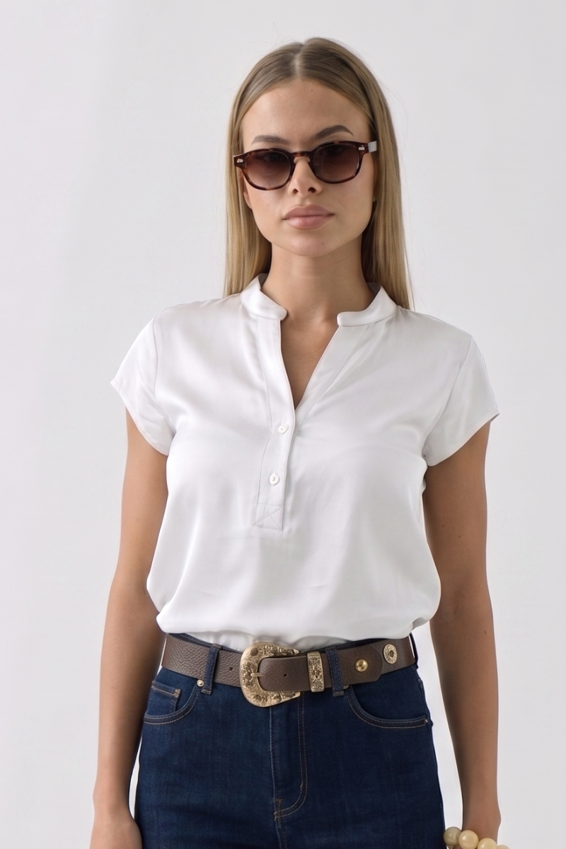 Blusa Yvory Bianco|Colore:Bianco