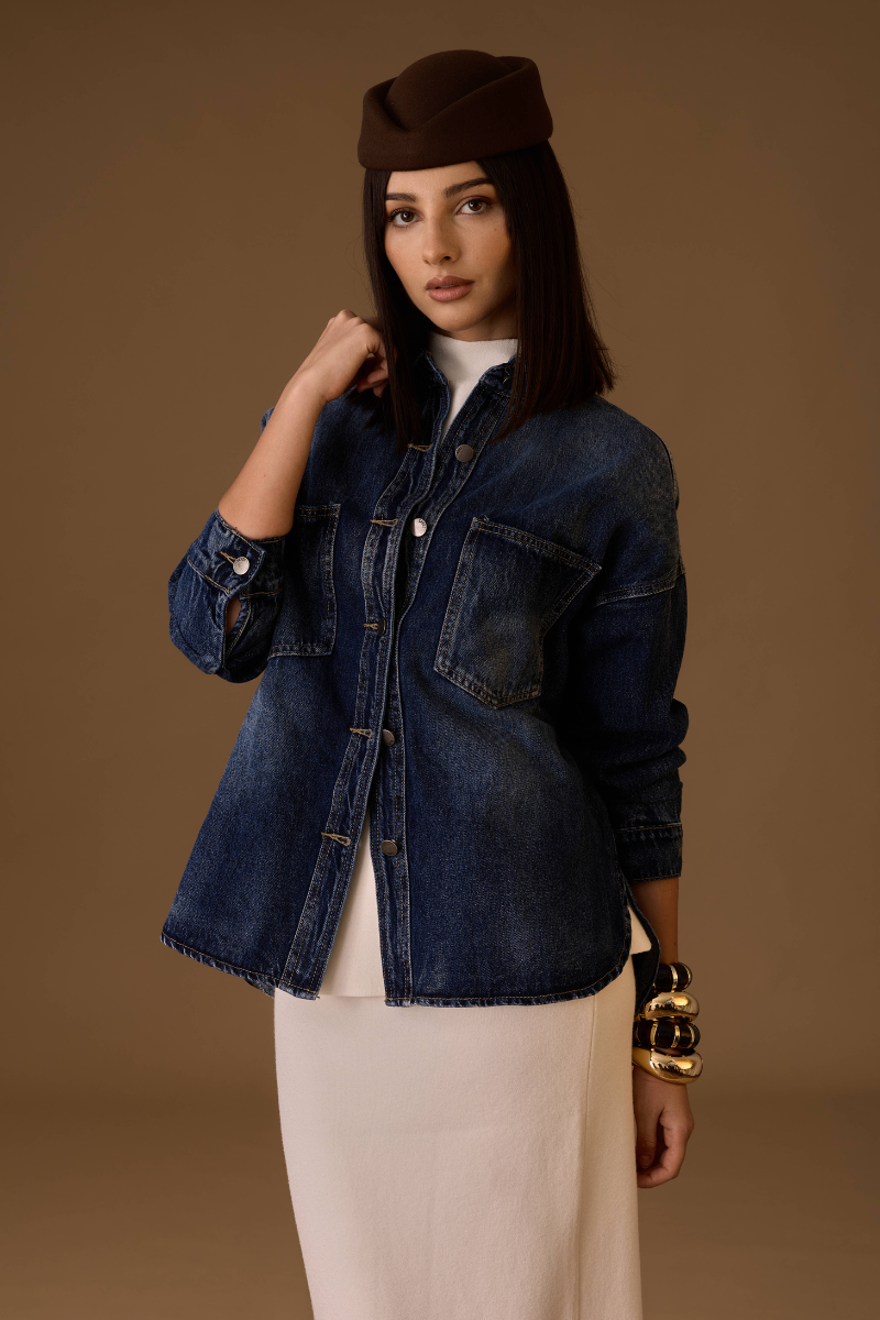 Camicia Denim Urban denim scuro|Colore:Denim scuro