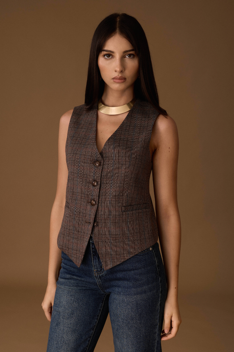 Gilet Sartoriale Galles testa di moro|Colore:Testa di moro