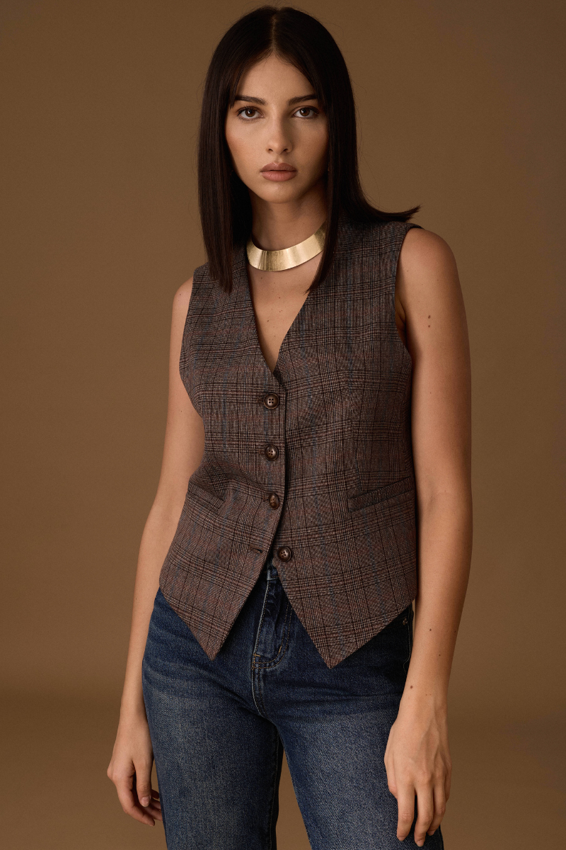 Gilet Sartoriale Galles testa di moro|Colore:Testa di moro