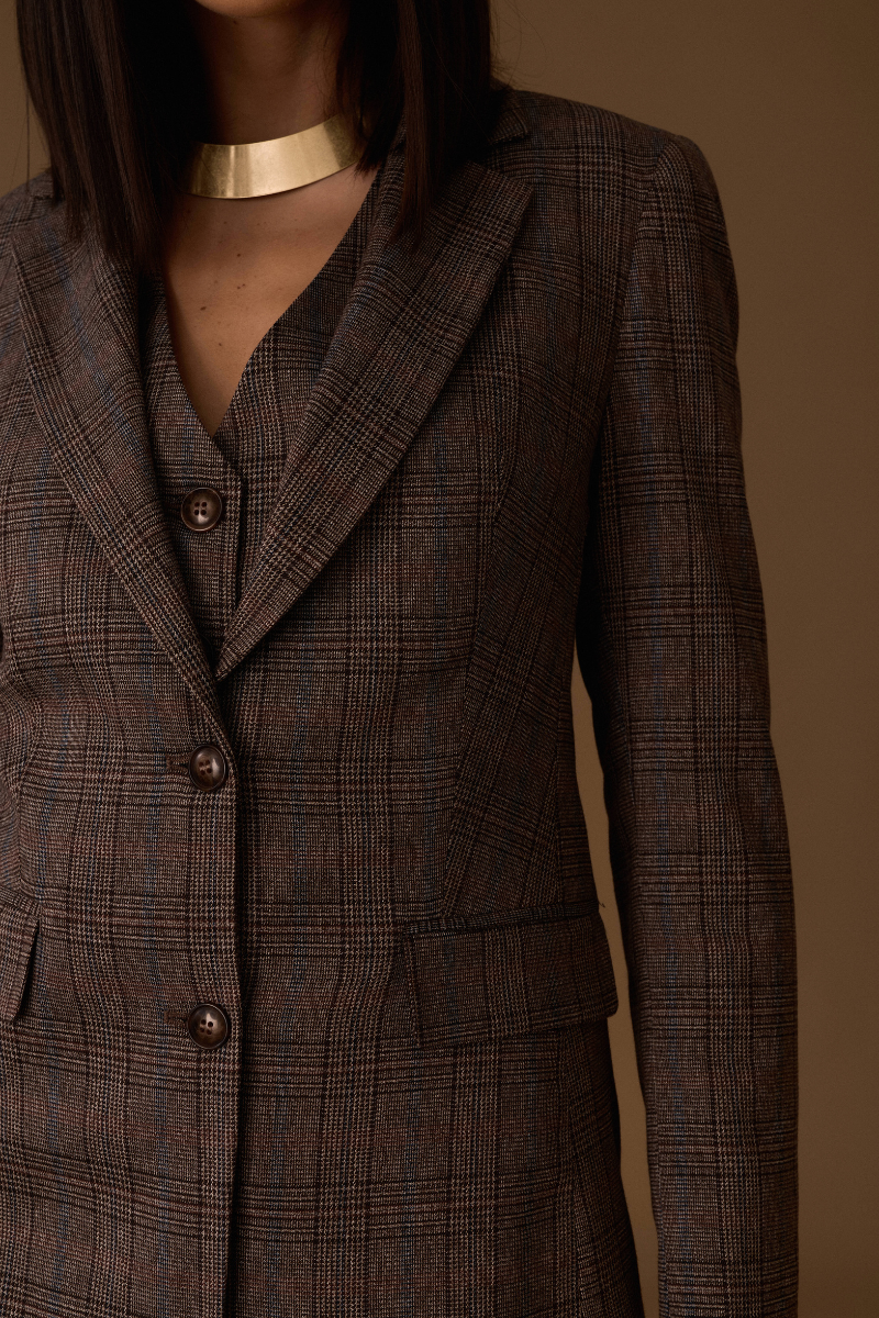 Giacca Sartoriale Galles testa di moro|Colore:Testa di moro