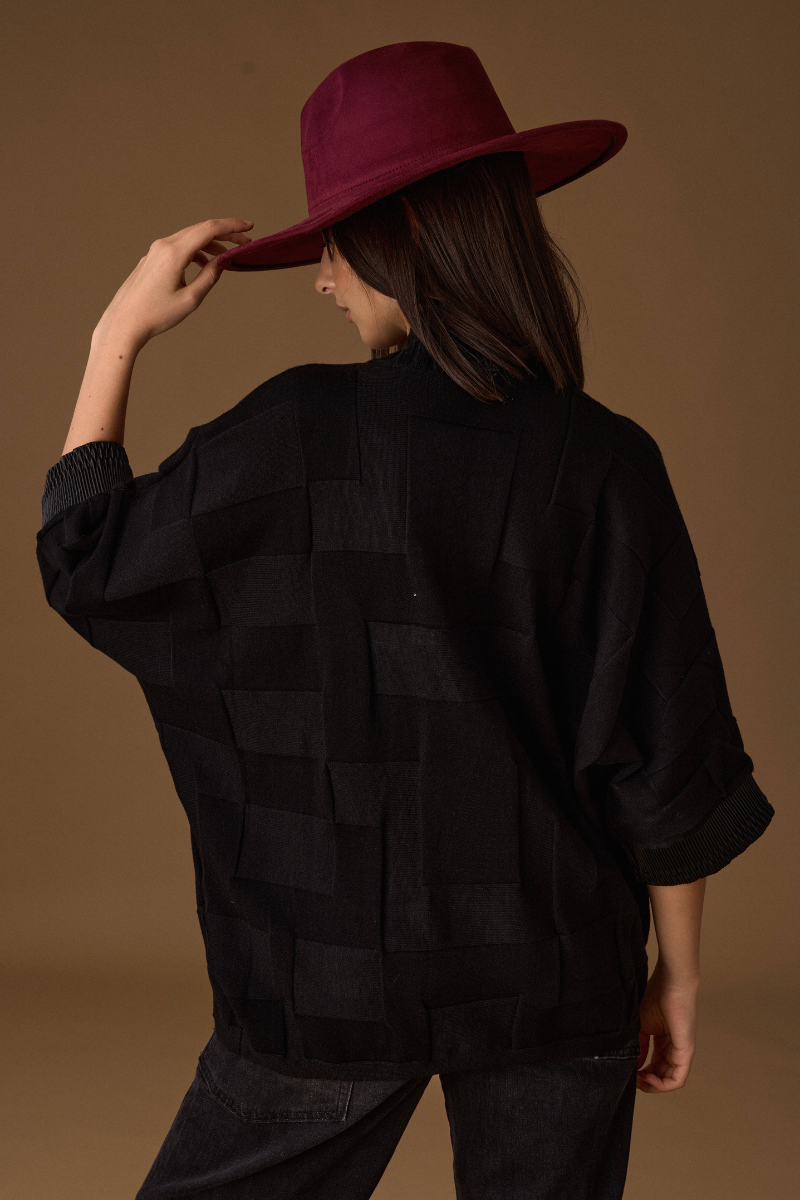 Cardigan Maxi Bottone nero|Colore:Nero