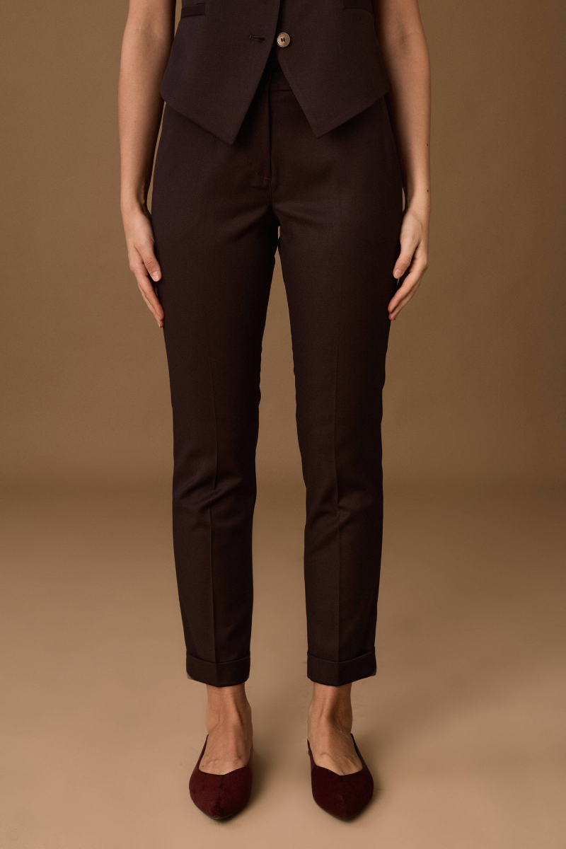Pantalone Sartoriale Capri Testa di moro|Colore:Testa di moro
