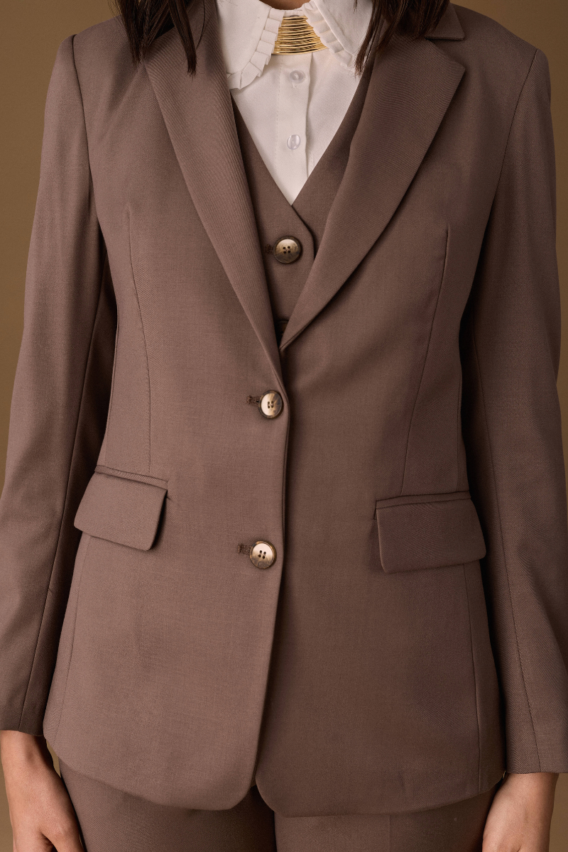 Giacca Sartoriale Monopetto Tortora|Colore:Tortora