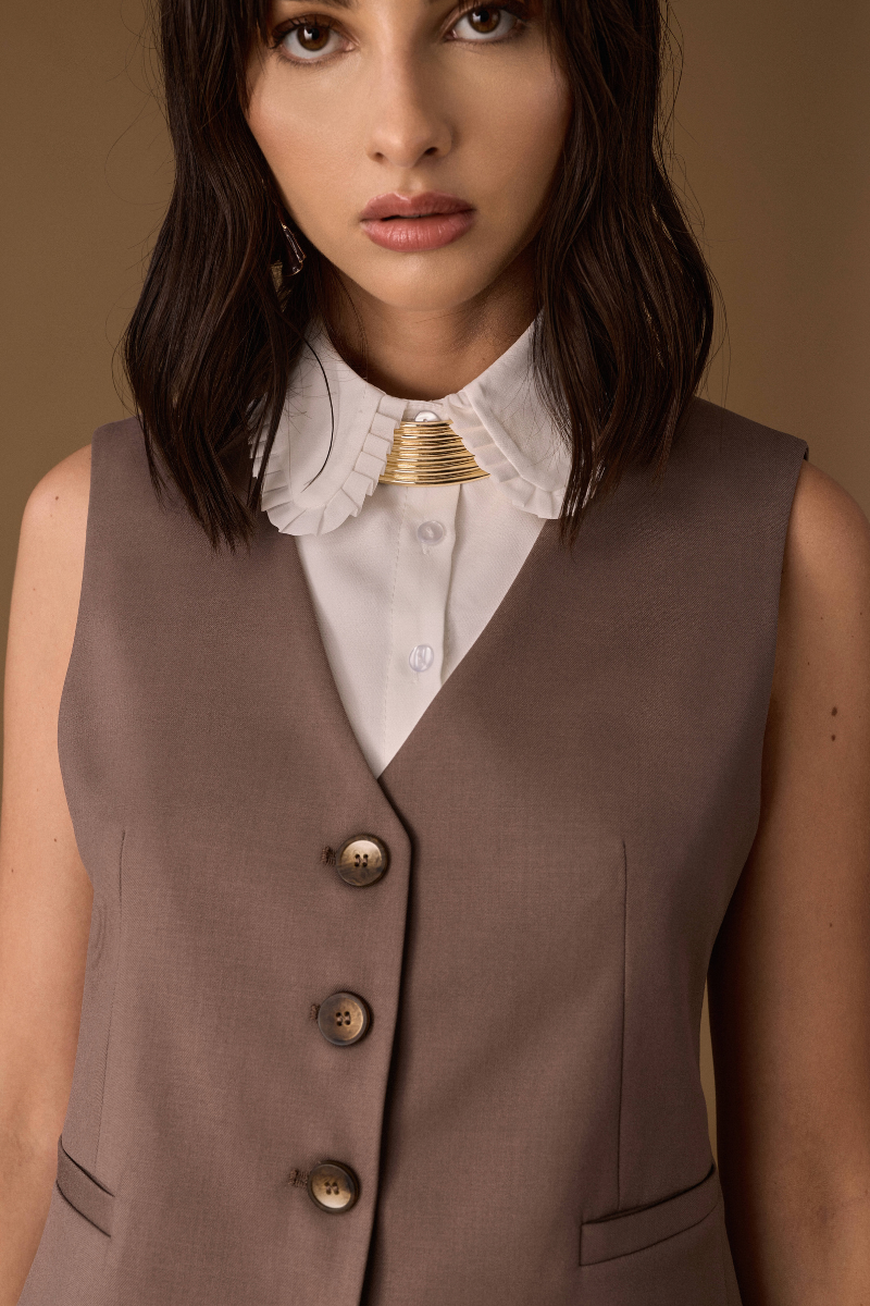 Gilet Sartoriale Tortora|Colore:Tortora