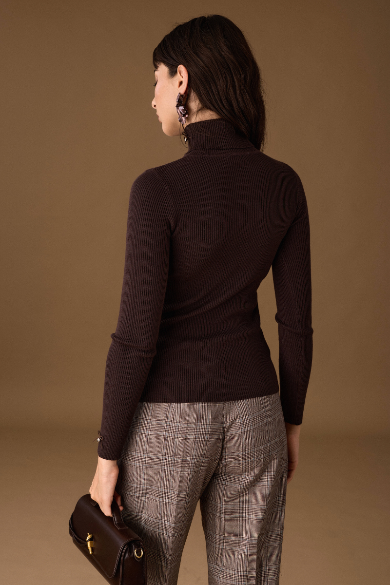 Maglia Costine Fiocco testa di moro|Colore:Testa di moro