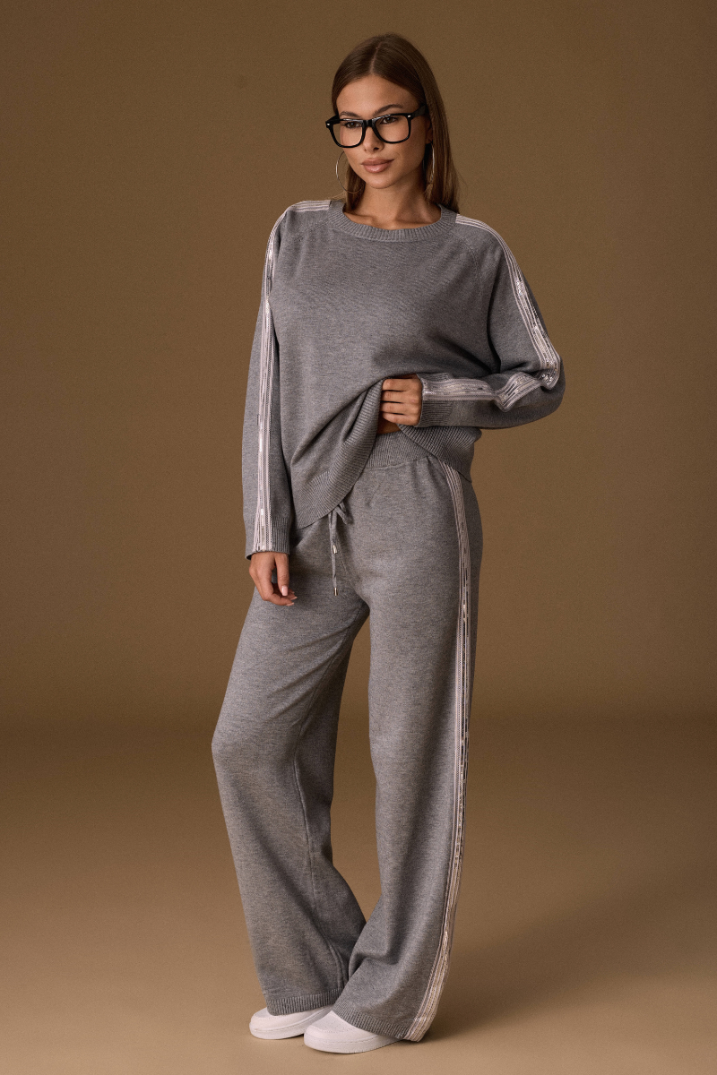 Coordinato Paillettes Grigio|Colore:Grigio