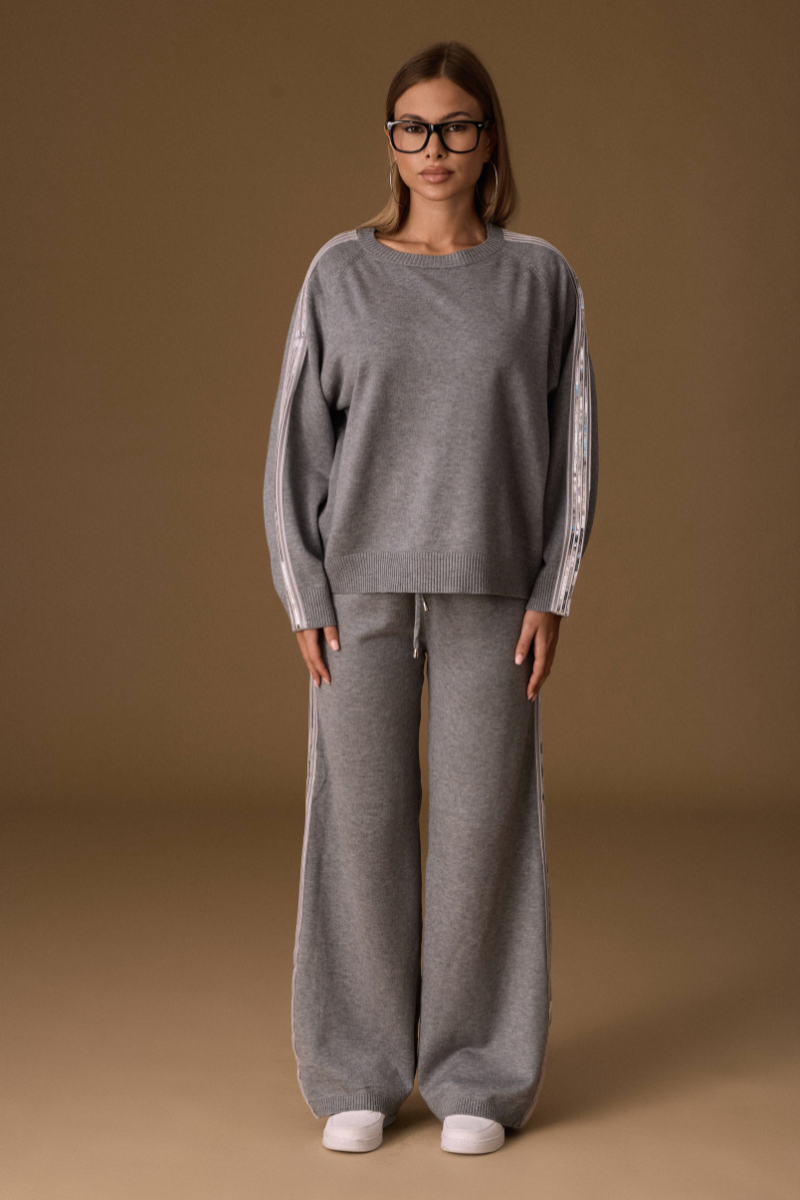 Coordinato Paillettes Grigio|Colore:Grigio