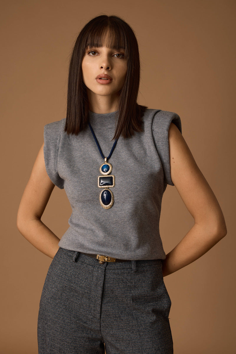 Maglia Con Spalline grigio|Colore:Grigio