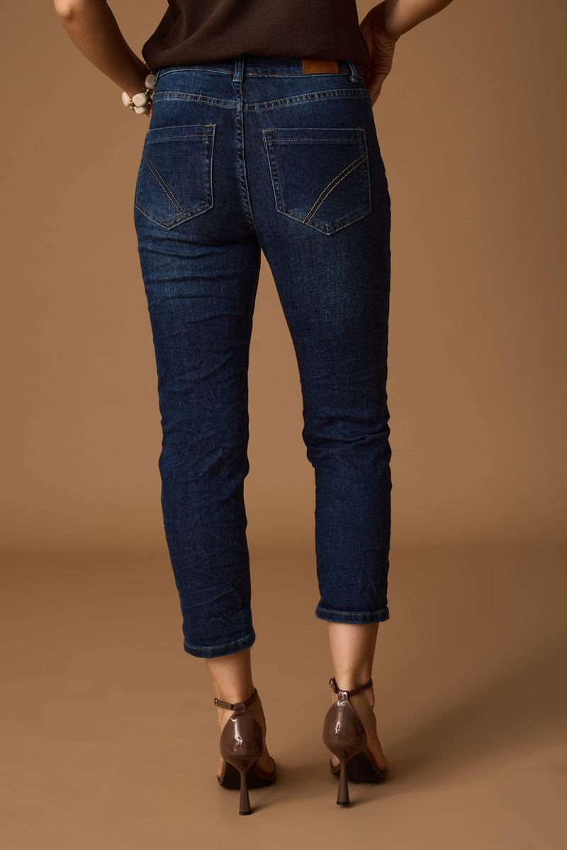 Jeans Bottoni Gioiello denim|Colore:Denim