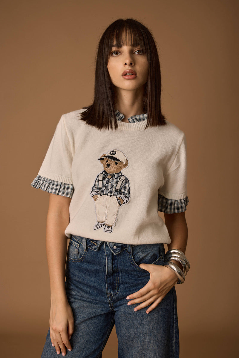 Pull Mezza Manica Teddy burro|Colore:Burro