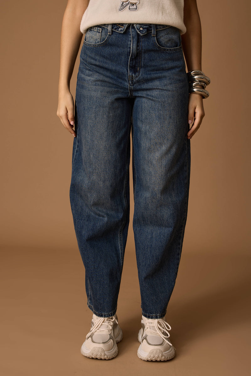 Jeans Con Risvolto denim|Colore:Denim