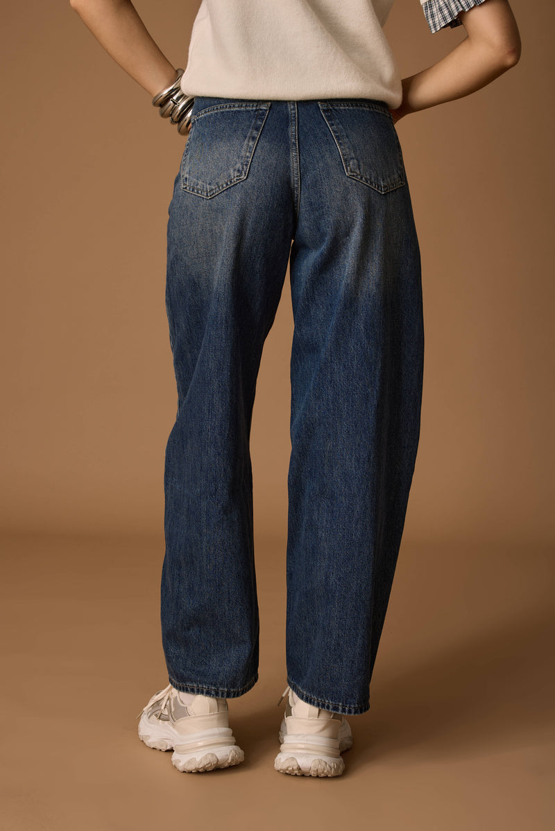 Jeans Con Risvolto denim|Colore:Denim