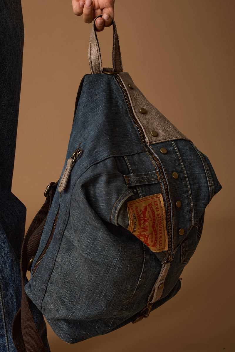 Zaino Denim Taupe|Colore:Taupe