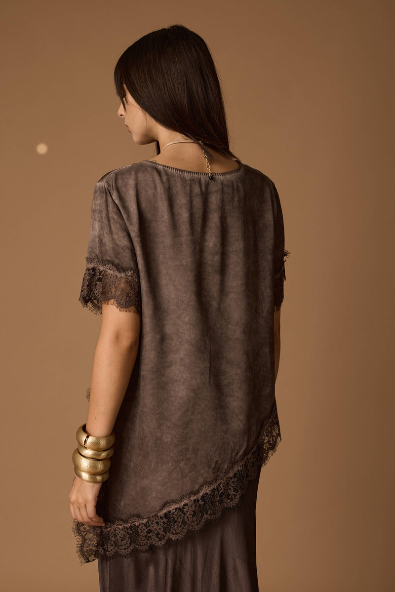 Blusa Asimmet.rica testa di moro|Colore:Testa di moro