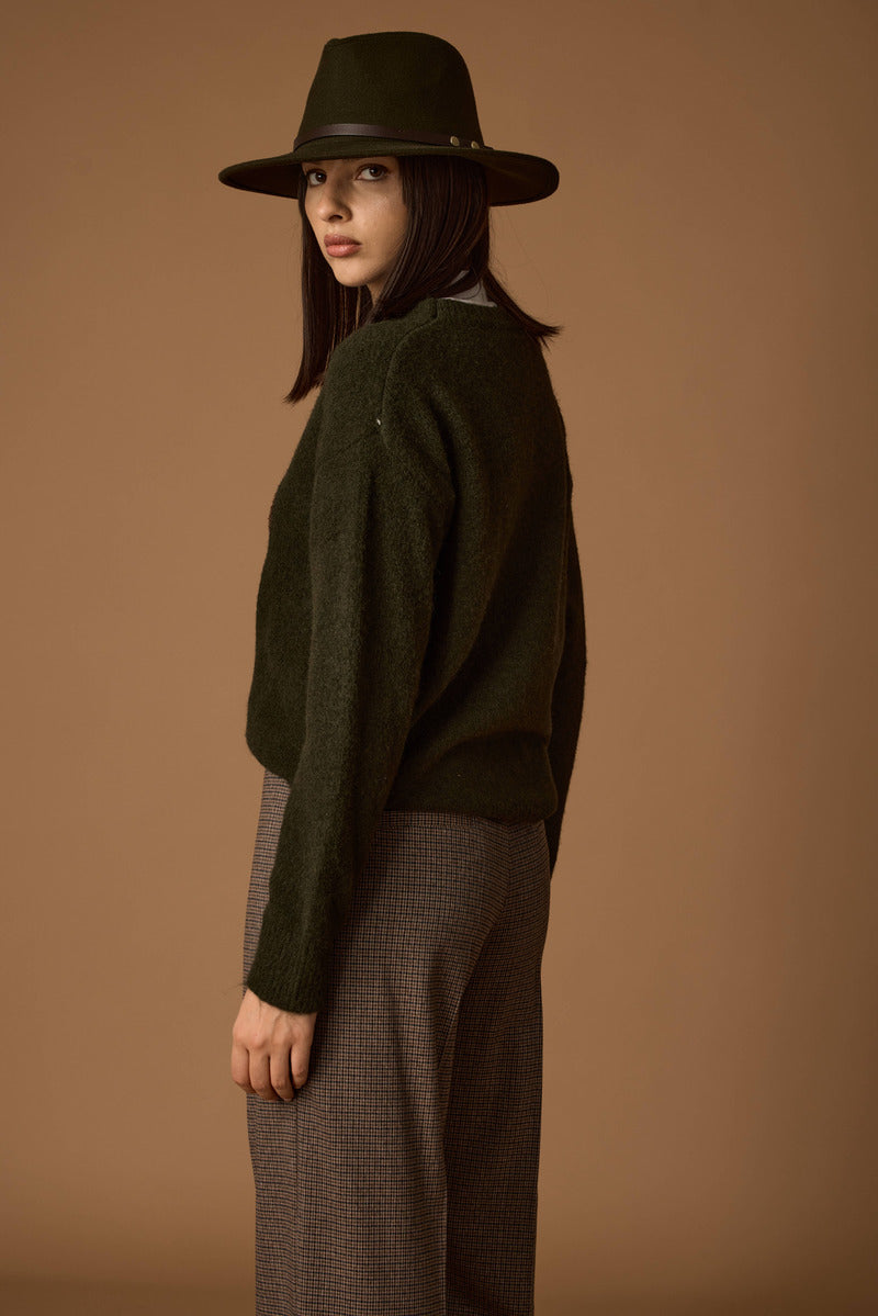 Pull Bassotto verde militare|Colore:Verde militare