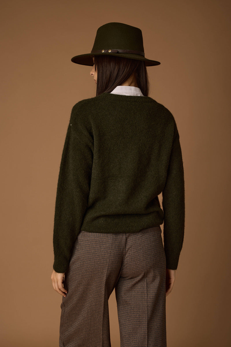 Pull Bassotto verde militare|Colore:Verde militare