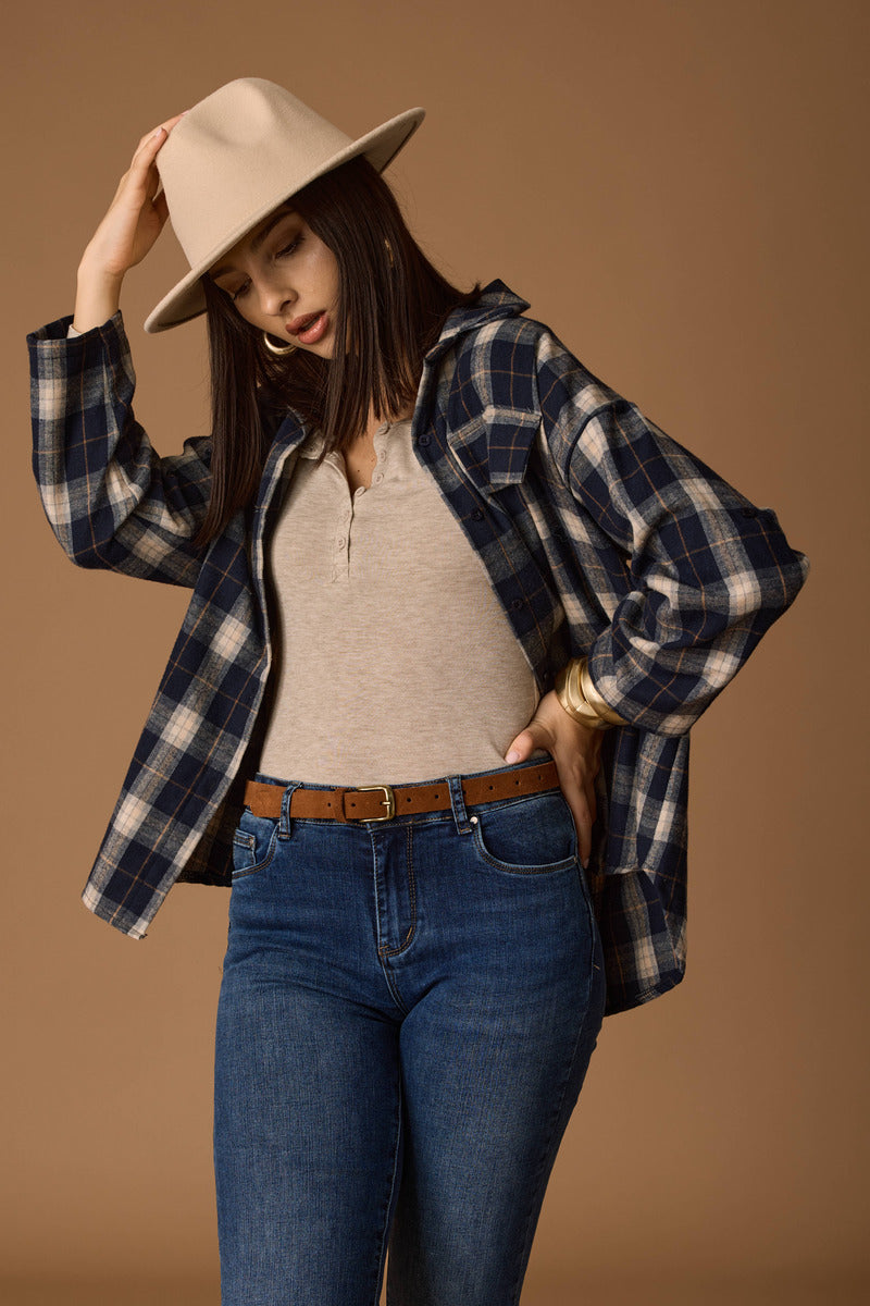 Camicia Quadri blu|Colore:Blu
