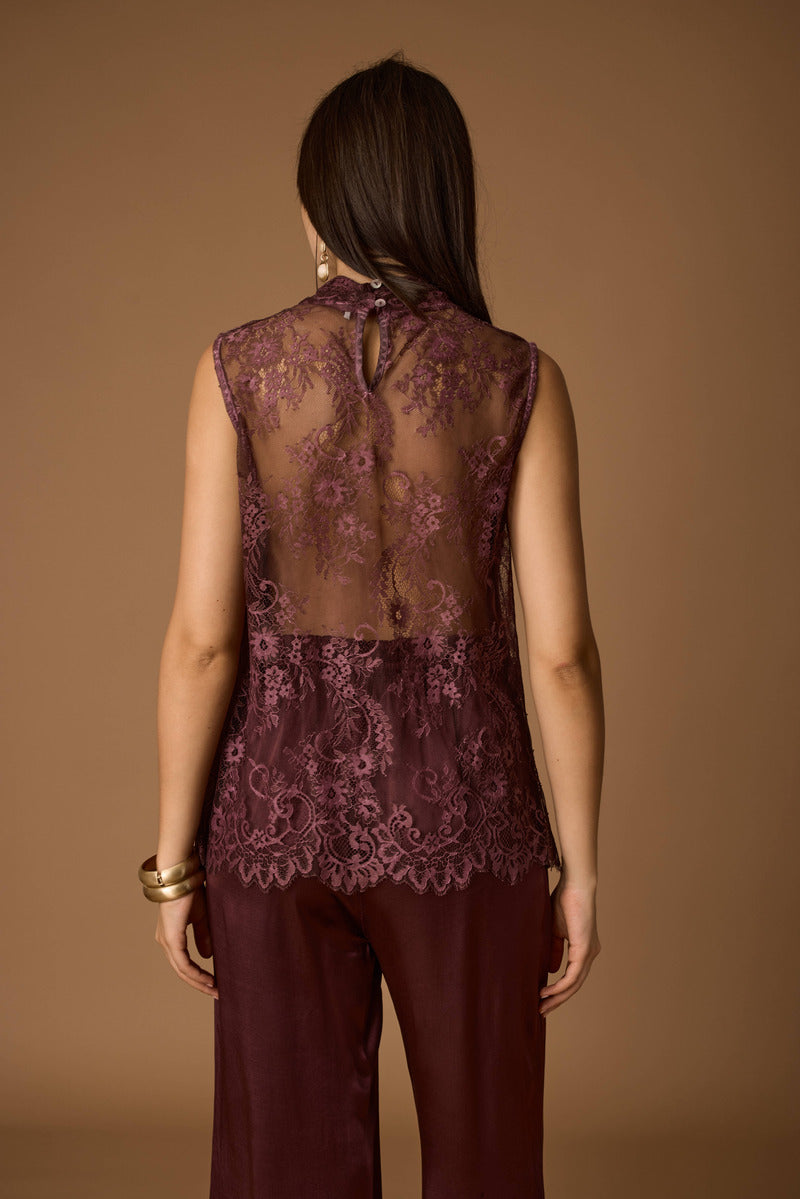 Blusa Pizzo Malva|Colore:Malva