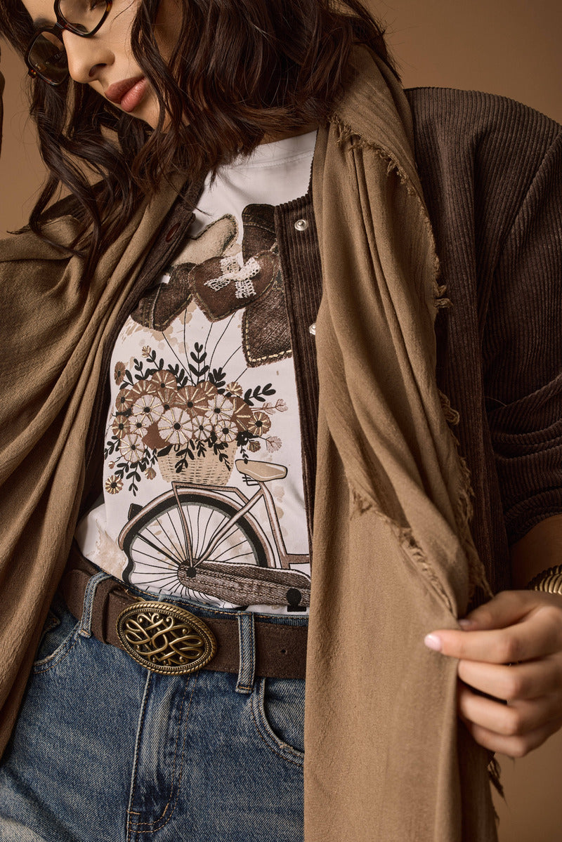 Foulard Fibra Bamboo Tabacco|Colore:Tabacco