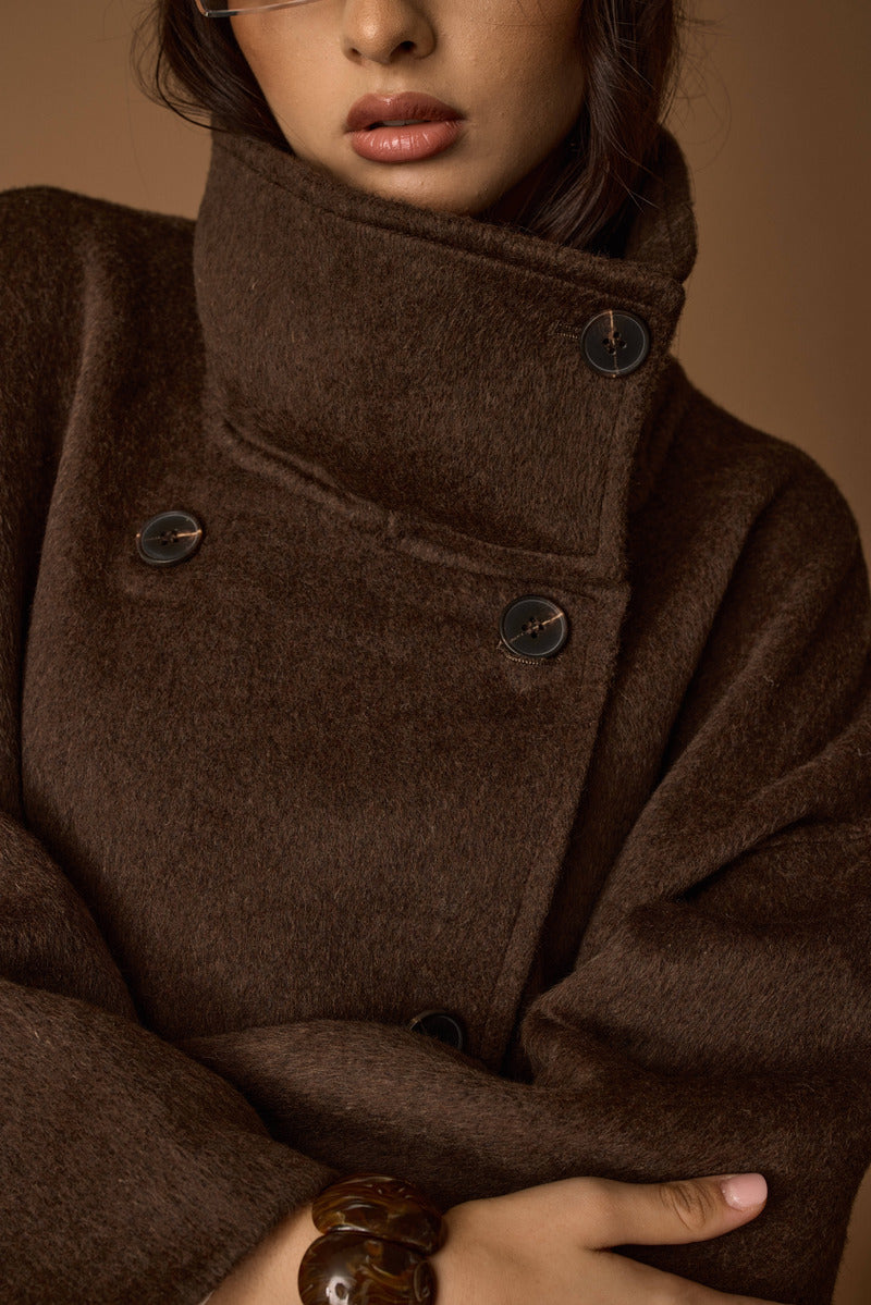 Cappotto Lungo Loren testa di moro|Colore:Testa di moro