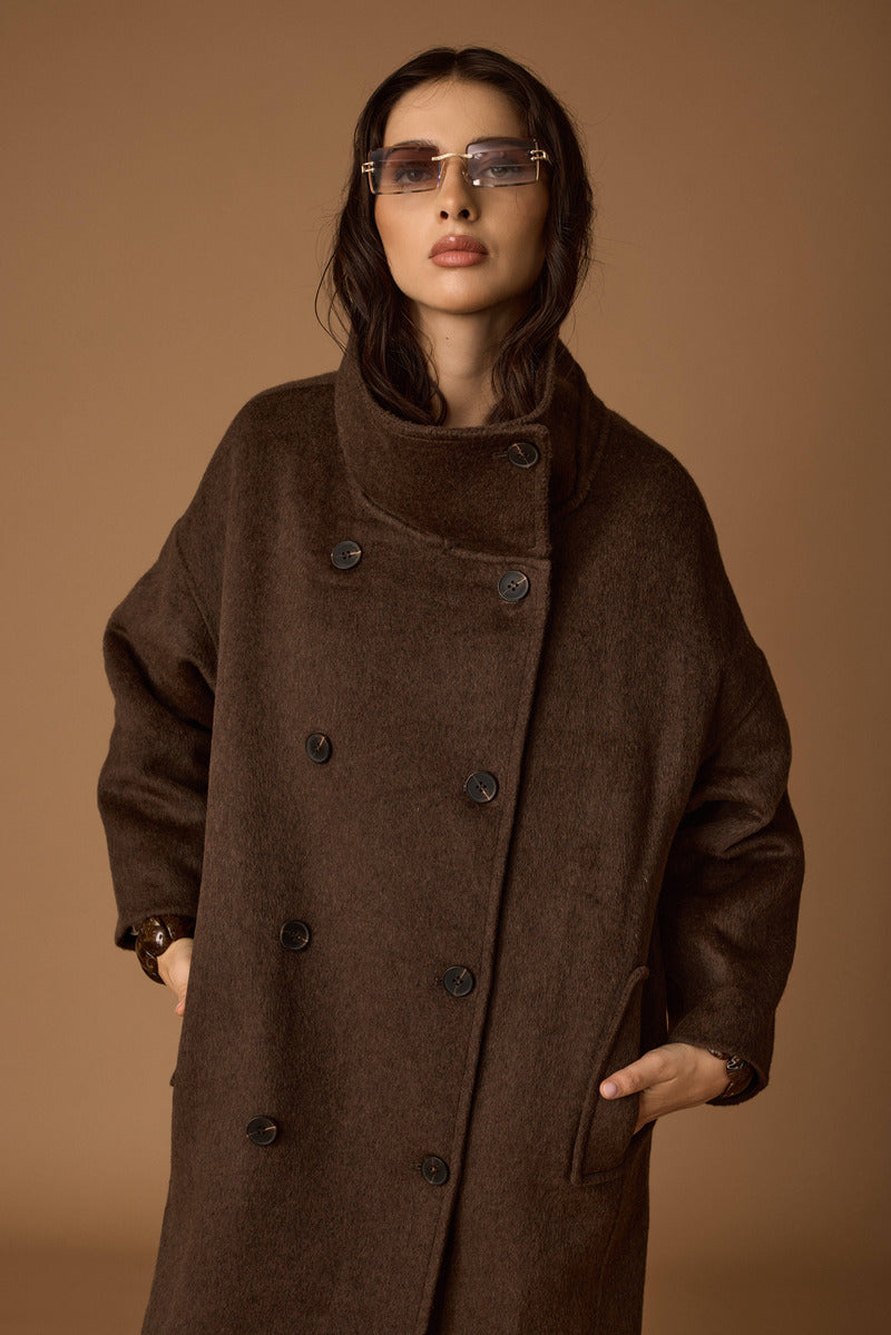 Cappotto Lungo Loren testa di moro|Colore:Testa di moro