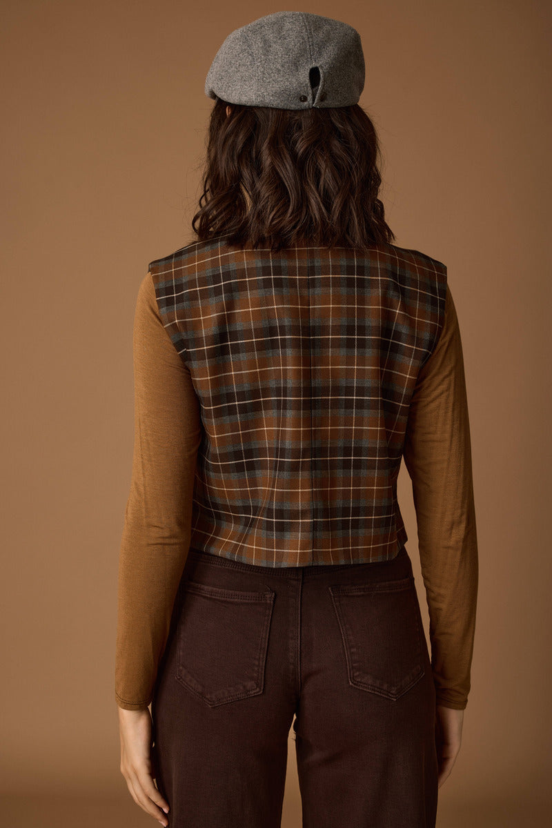 Gilet Scotland testa di moro|Colore:Testa di moro