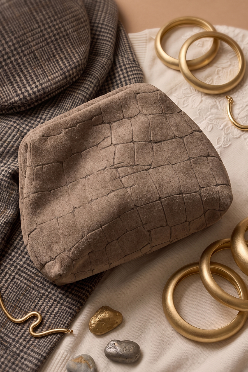 Clutch Stone taupe|Colore:Taupe