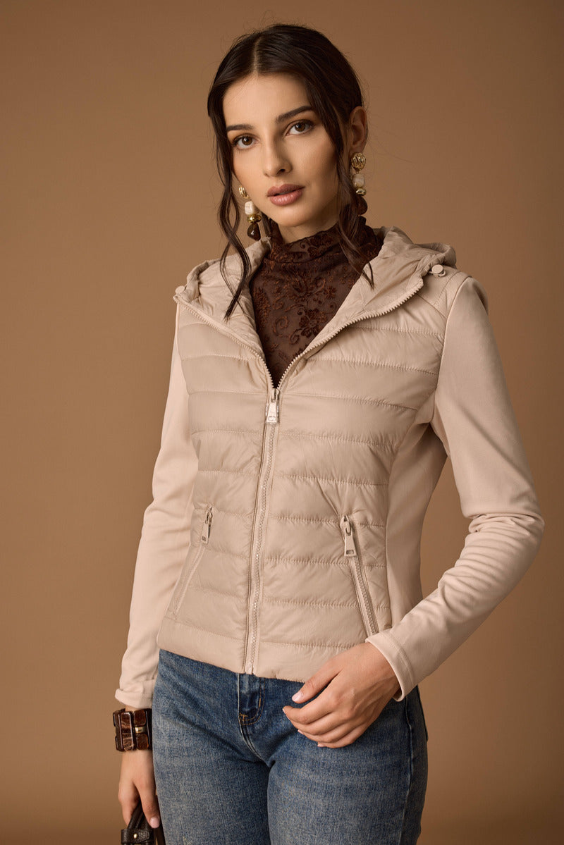 Trapuntina Con Cappuccio beige|Colore:Beige