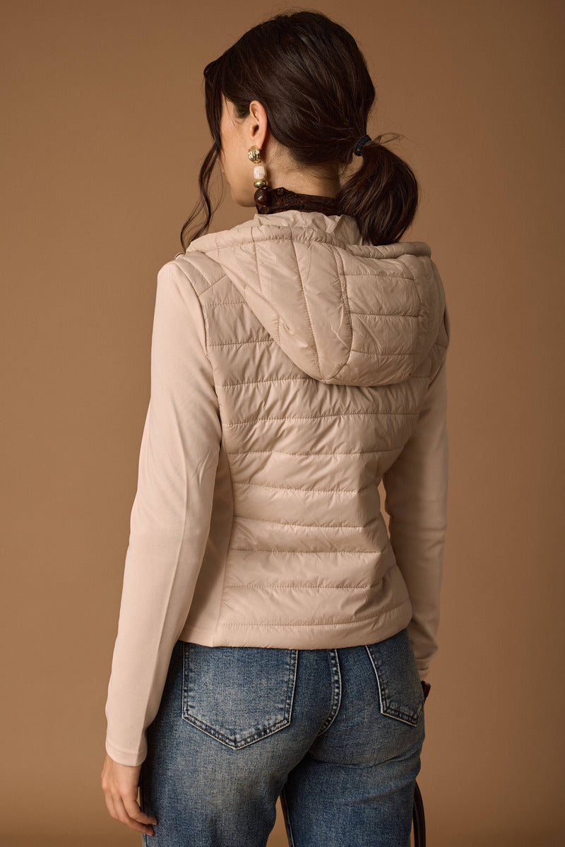 Trapuntina Con Cappuccio beige|Colore:Beige