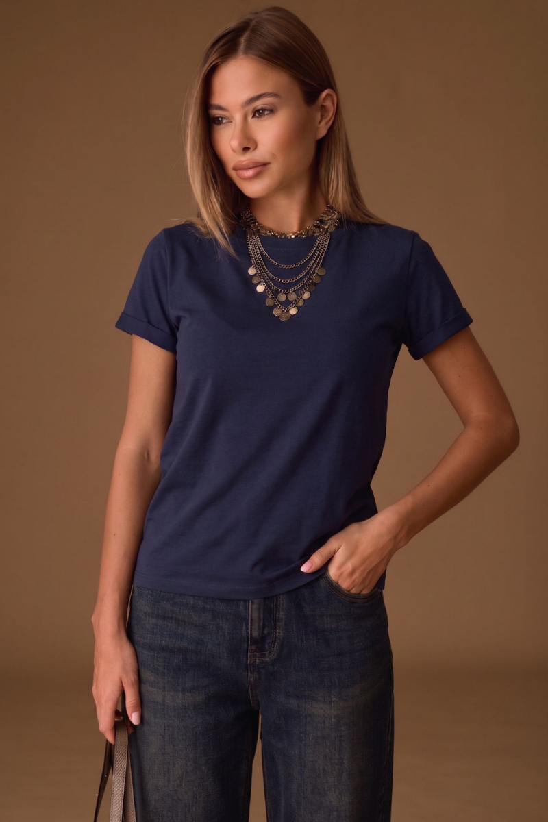 T-Shirt Basic blu|Colore:Blu