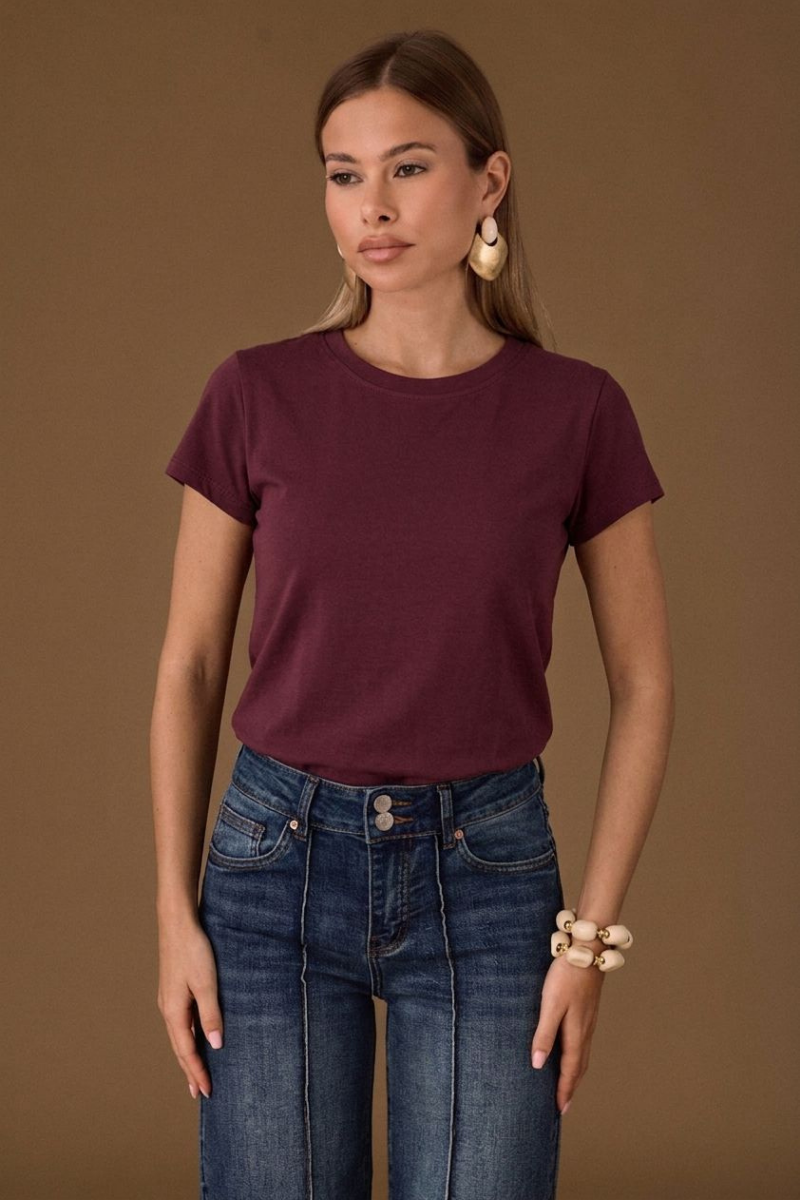 T-Shirt Basic bordeaux|Colore:Bordeaux