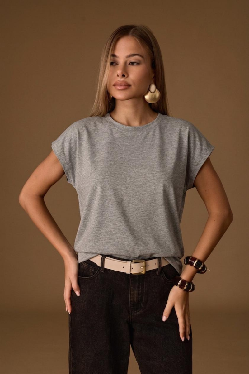 T-Shirt Basic Over grigio|Colore:Grigio