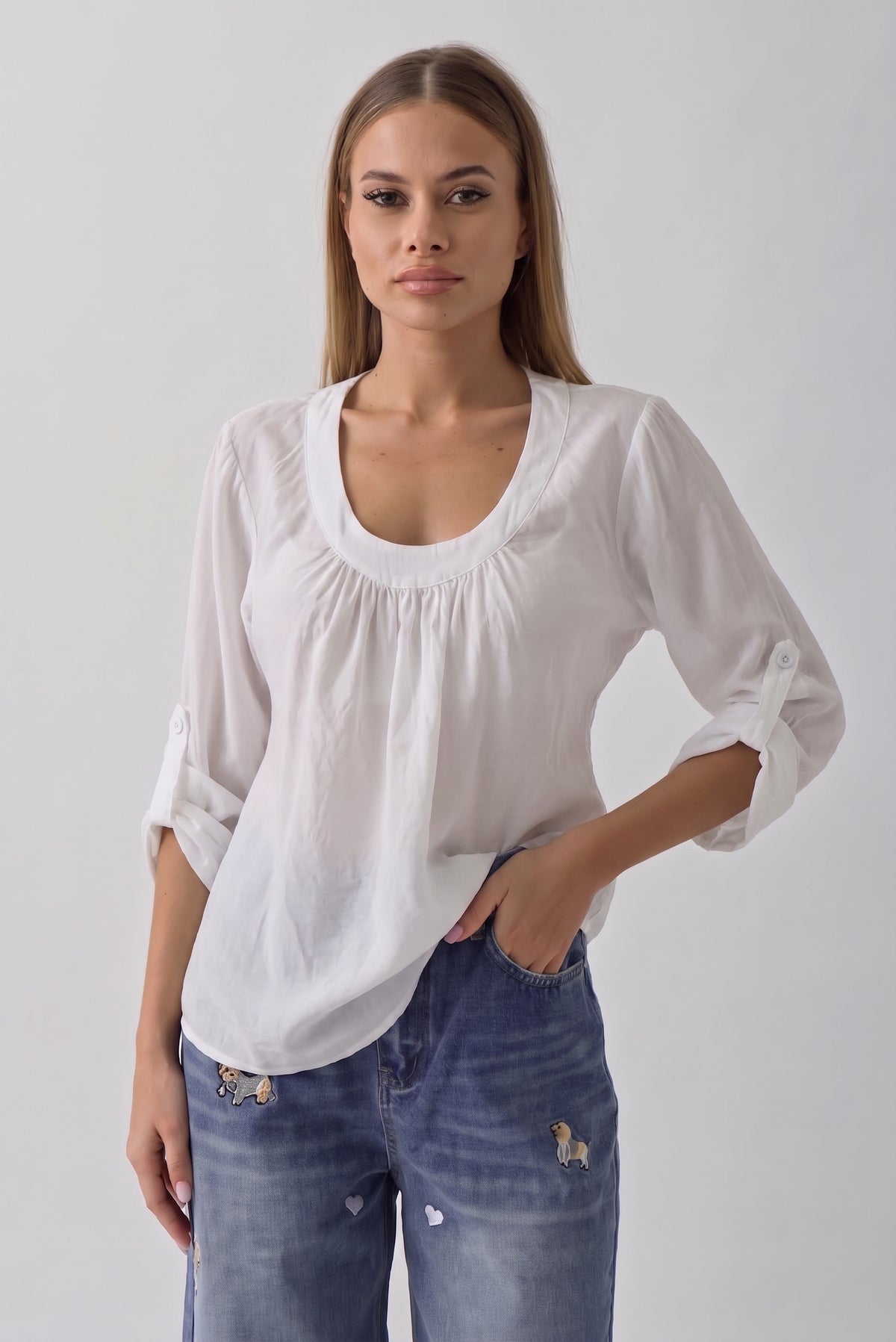 Blusa Softly bianco|Colore:Bianco