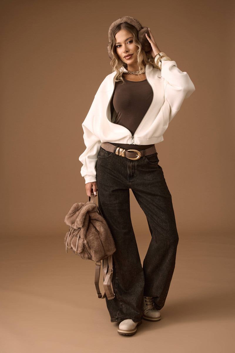 Jeans Straight Fit sabbia testa di moro|Colore:Sabbia testa di moro