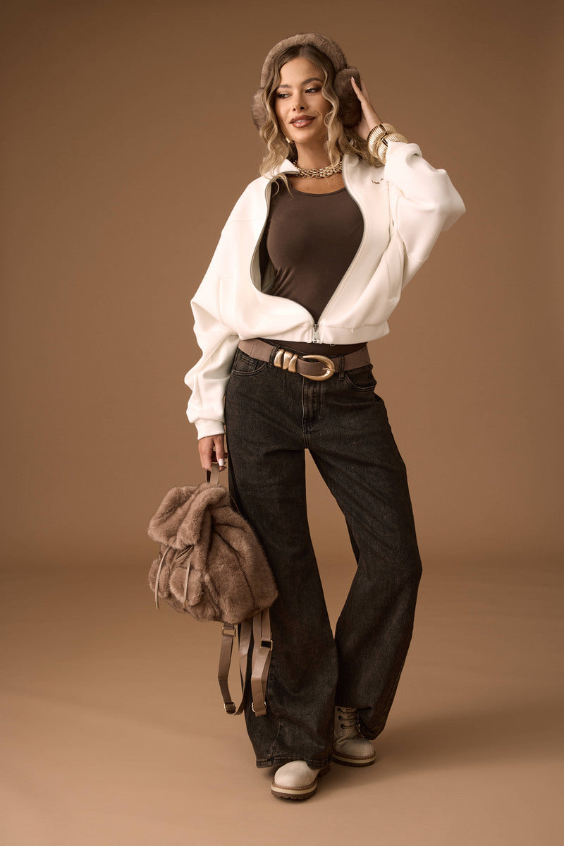 Jeans Straight Fit sabbia testa di moro|Colore:Sabbia testa di moro