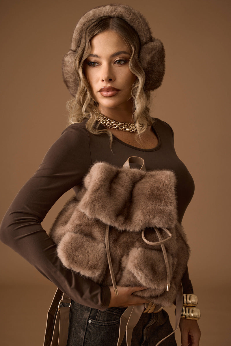Zaino Fur taupe|Colore:Taupe