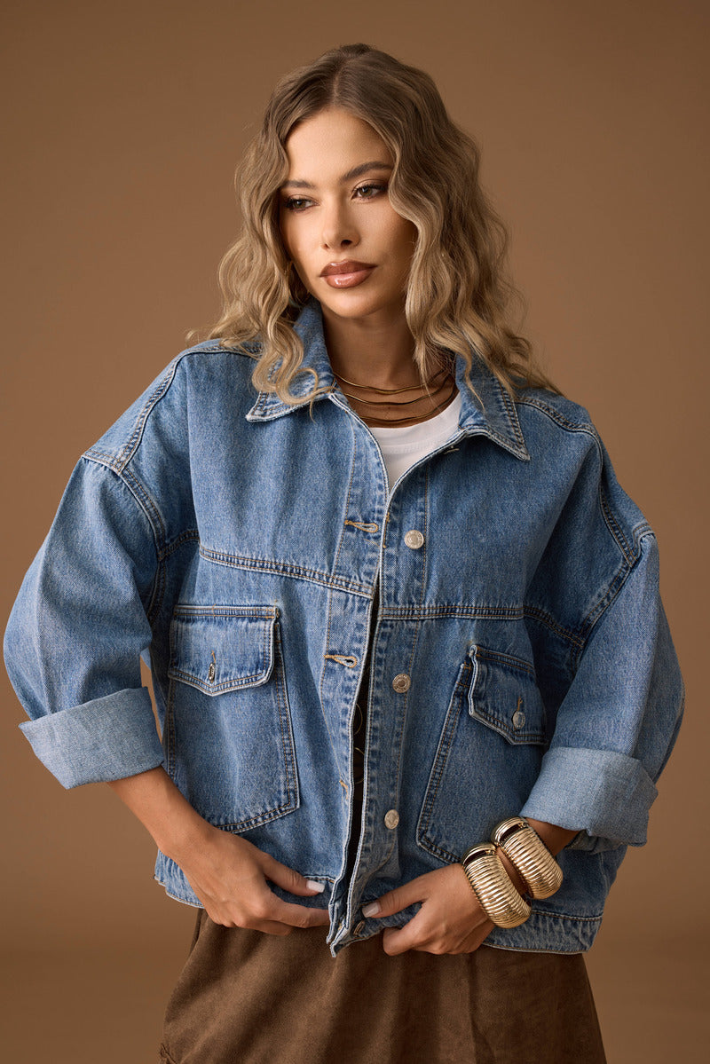 Giubbino Denim Kylie denim|Colore:Denim