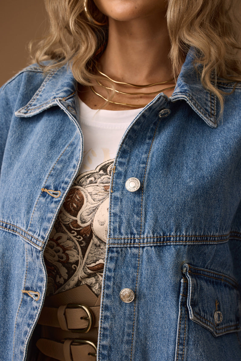 Giubbino Denim Kylie denim|Colore:Denim