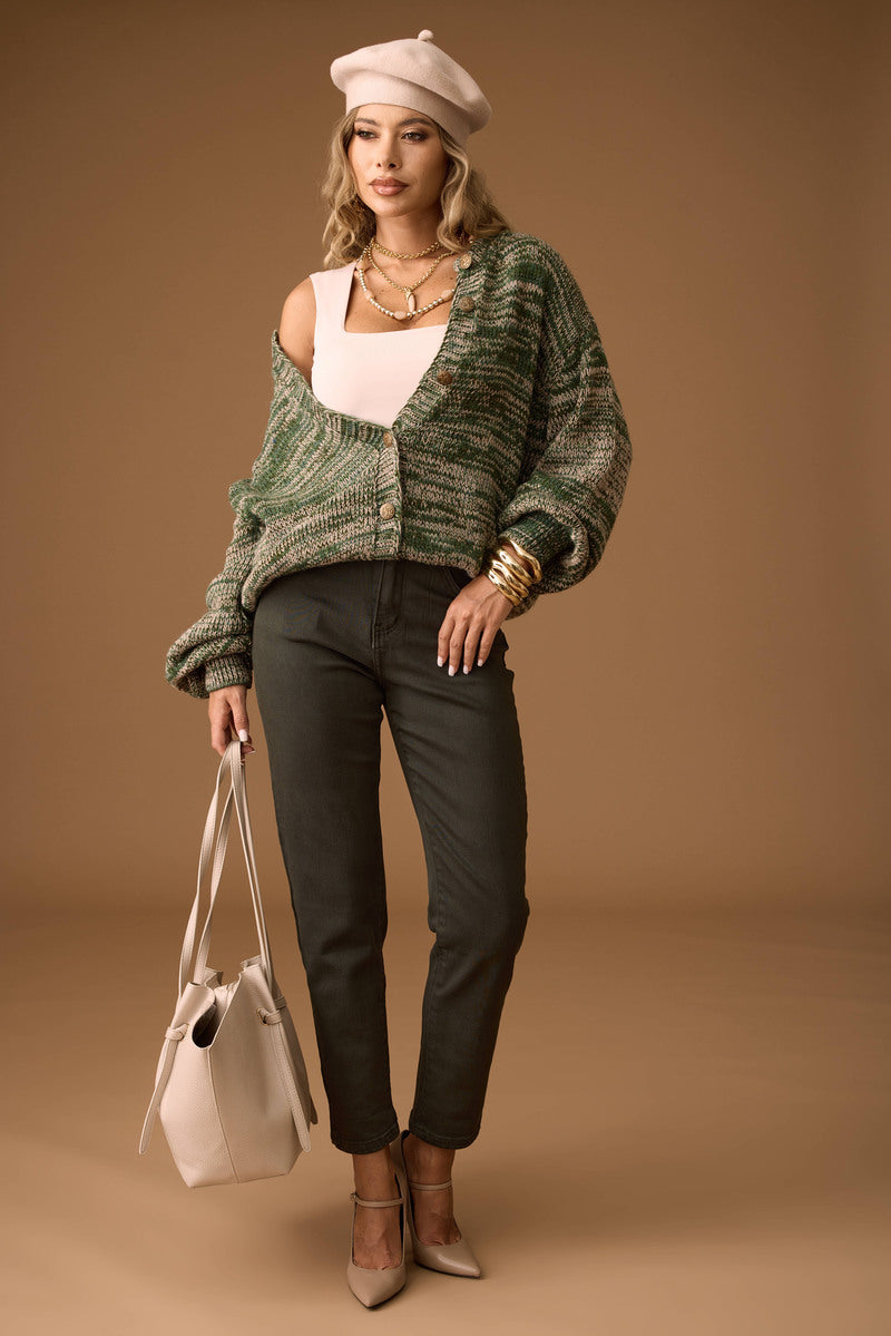 Pantalone Momfit Verde militare|Colore:Verde militare