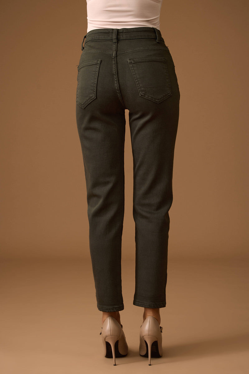 Pantalone Momfit Verde militare|Colore:Verde militare