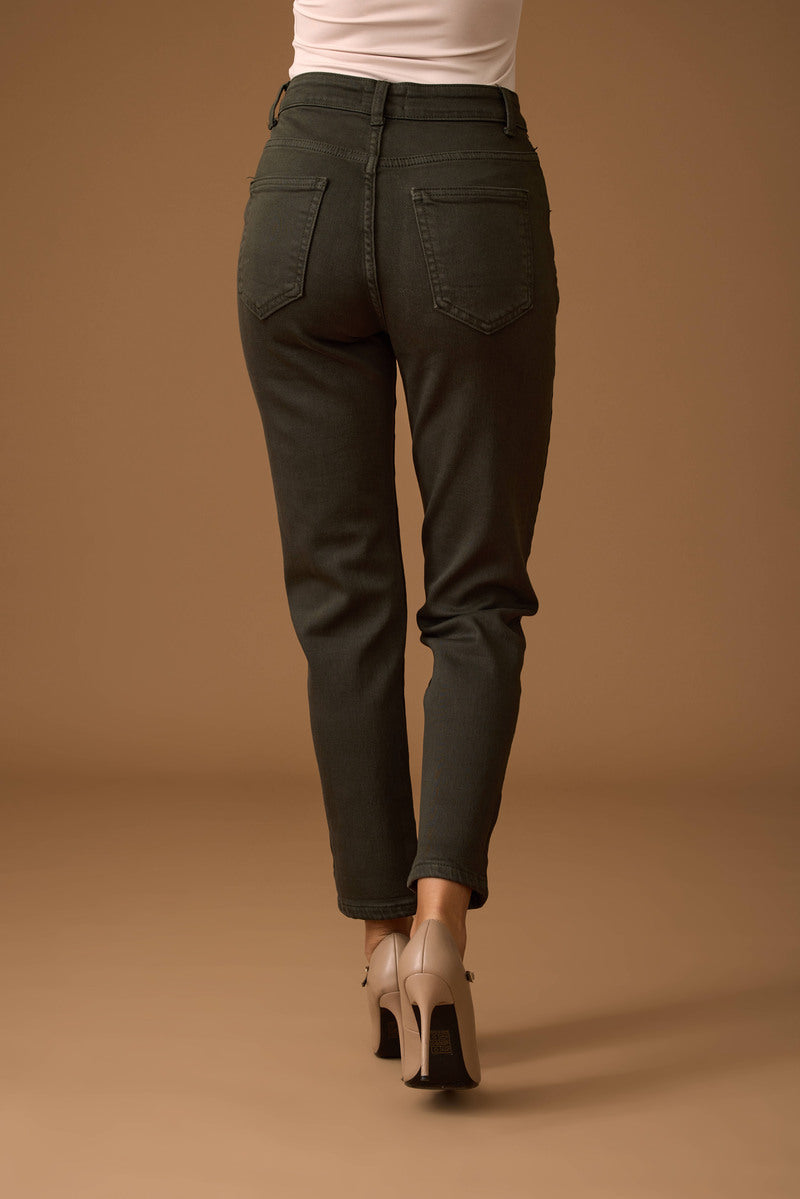 Pantalone Momfit Verde militare|Colore:Verde militare
