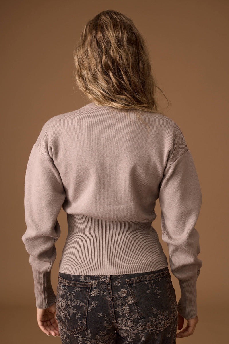 Cardigan Chic fango|Colore:Fango